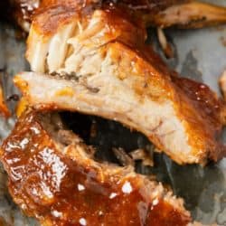 Labeled image of slow cooker ribs.